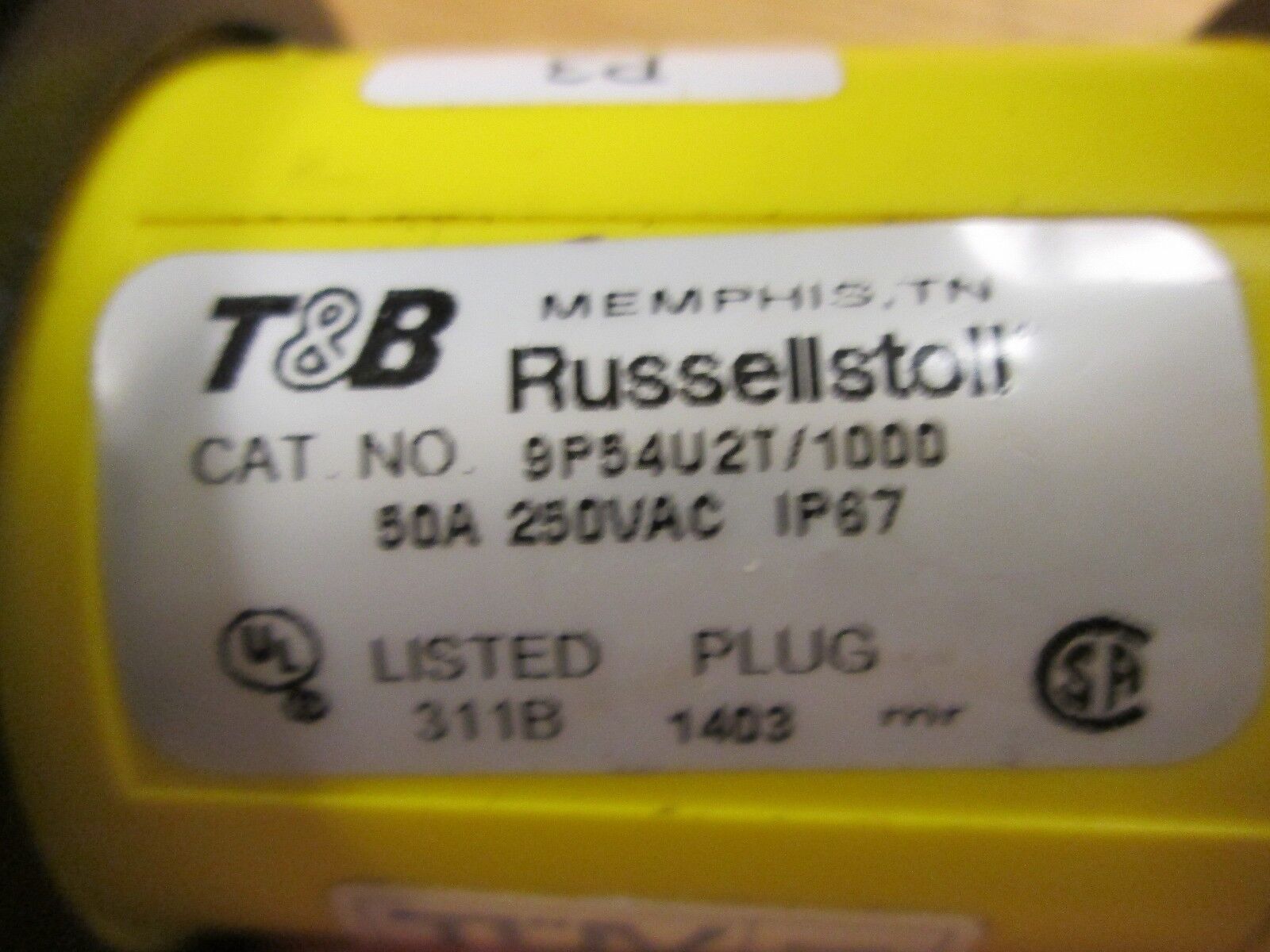 Russellstoll Plug 9P5URT/1000 50A 250V 4W Used