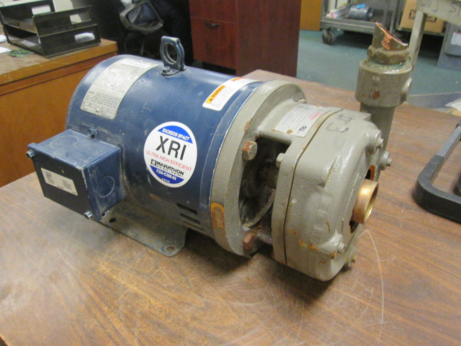 Flowserve Pump W/ Motor P02-001A Size:1.5X1.25X5 2000 5HP 230V 175GPM 53TDH Used