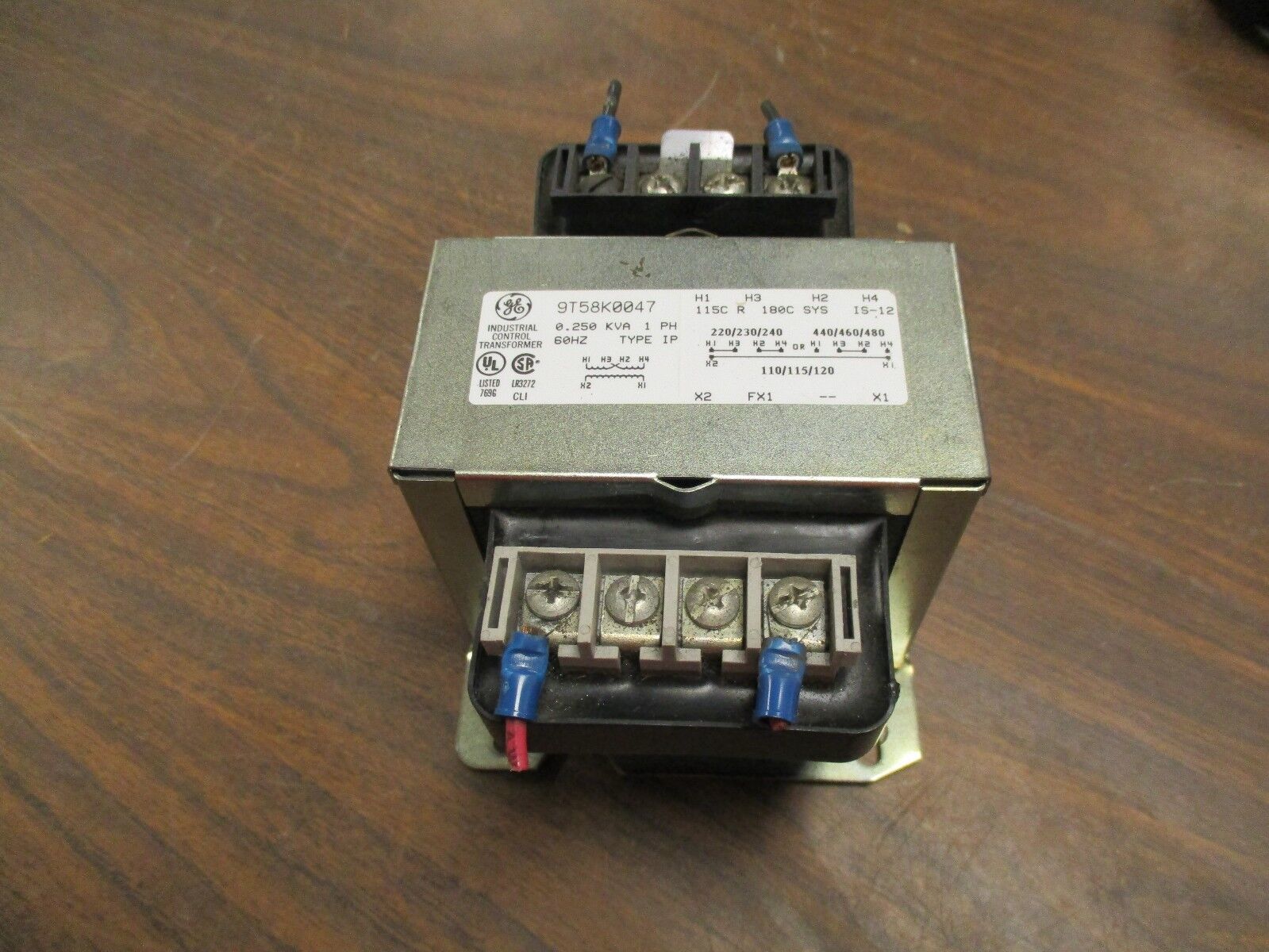 GE Control Transformer 9T58K0047 0.250 KVA 1Ph Pri: 240/480V Sec: 120V Used