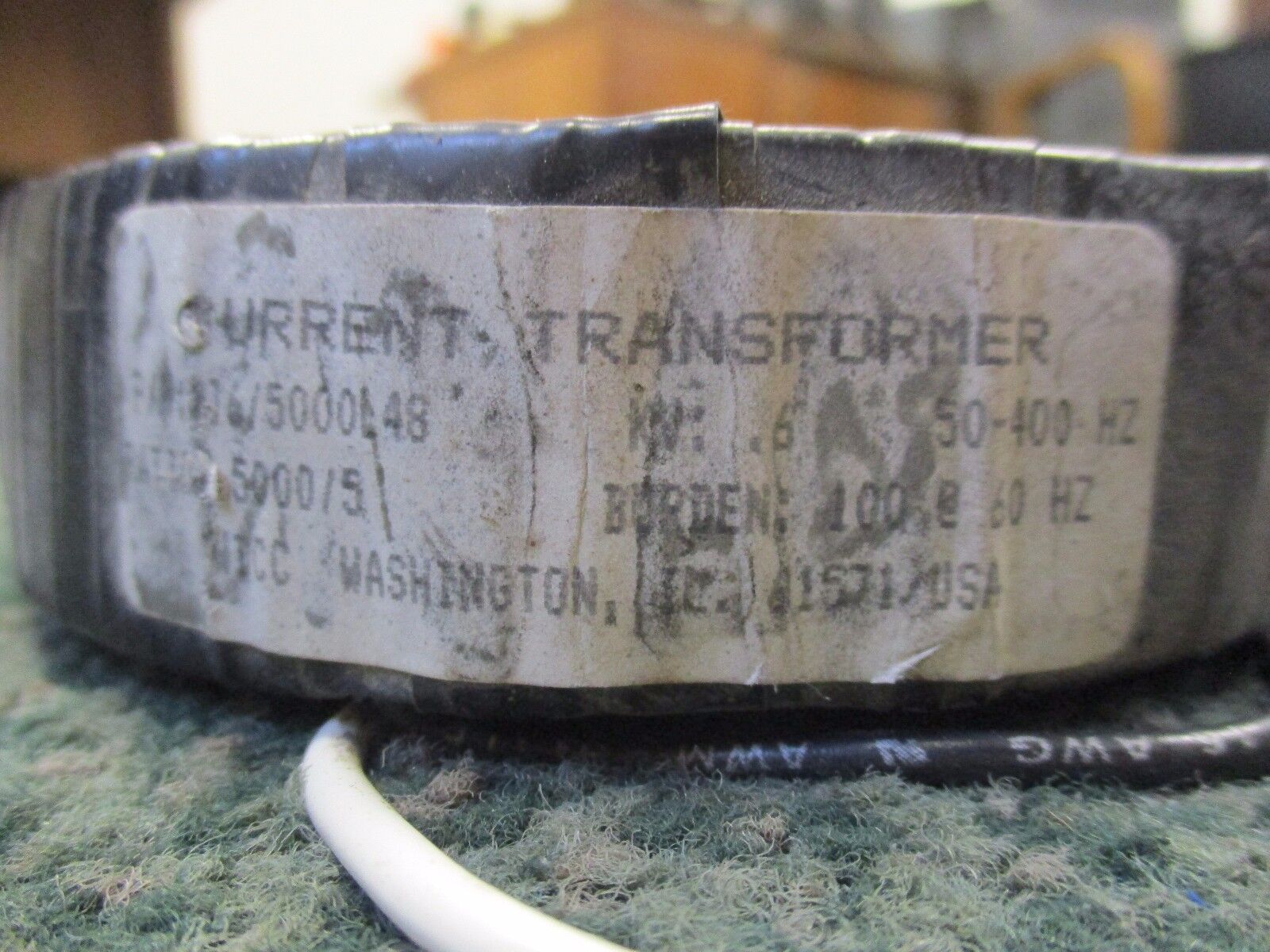 WICC Current Transformer 16/5000L98 Ratio 5000:SA 50-400Hz Used