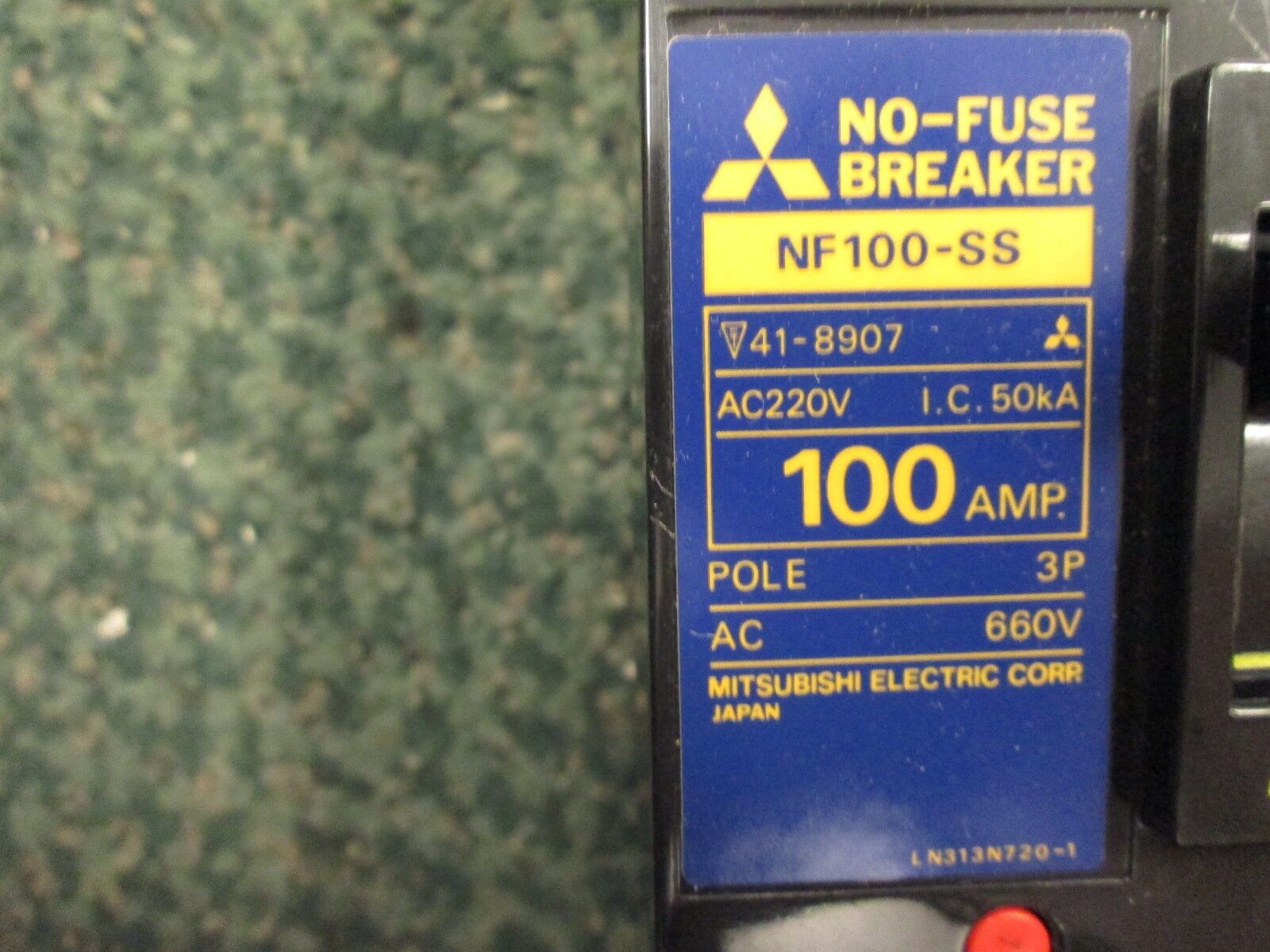 Mitsubishi Circuit Breaker NF100-SS 100A 660V 3P New Surplus