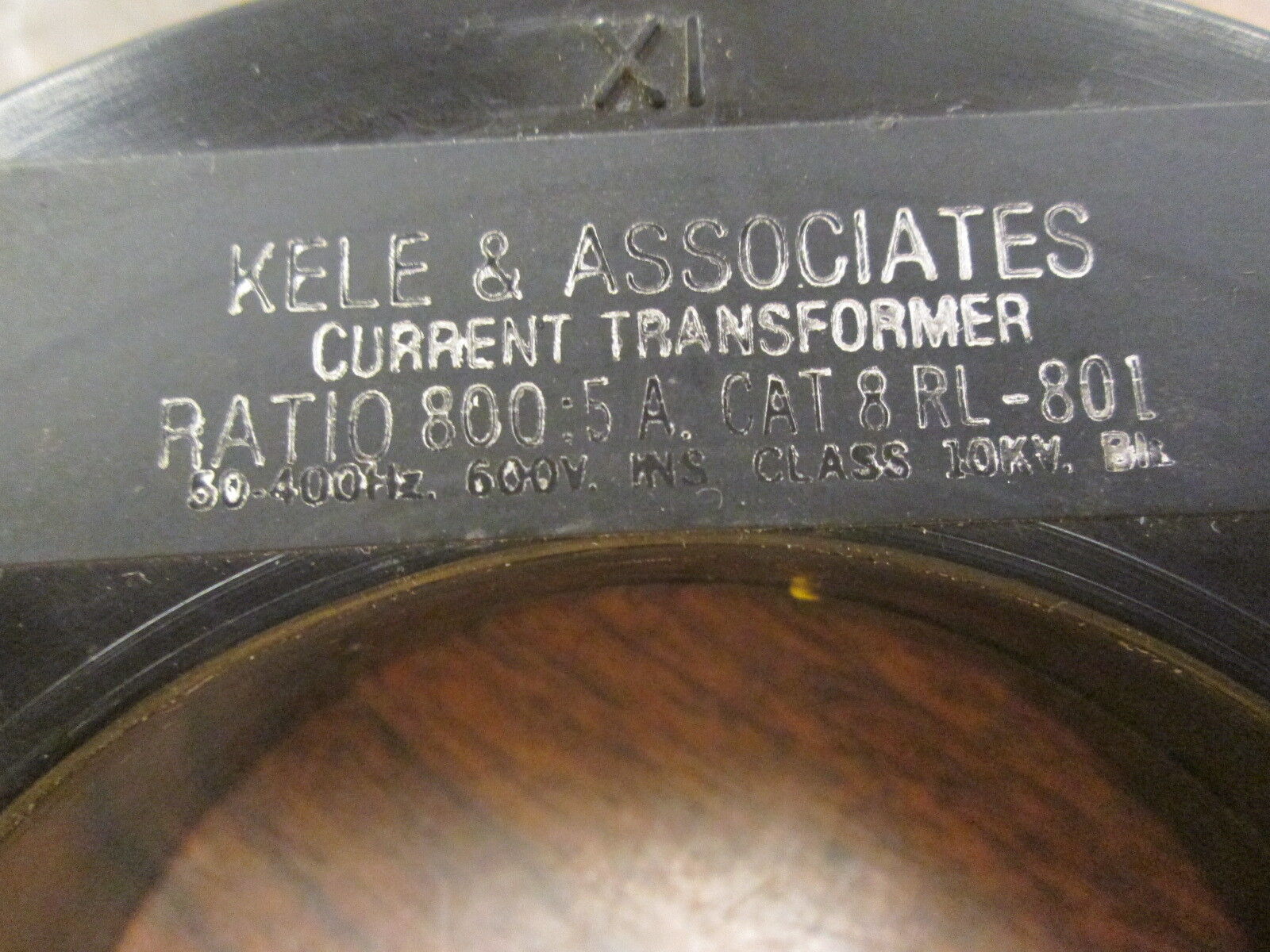 Kele Current Transformer 8RL-801 Ratio 800:5A 10KV BIL 50-400Hz Used