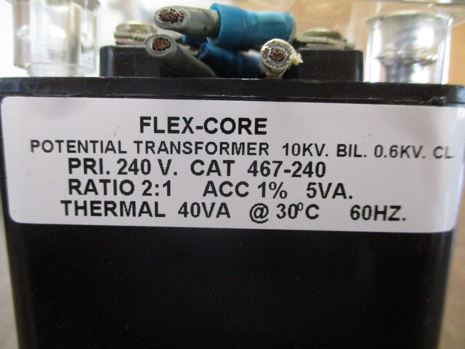 Flex-Core Potential Transformer 467-240 Pri: 240V Ratio 2:1 60Hz Used