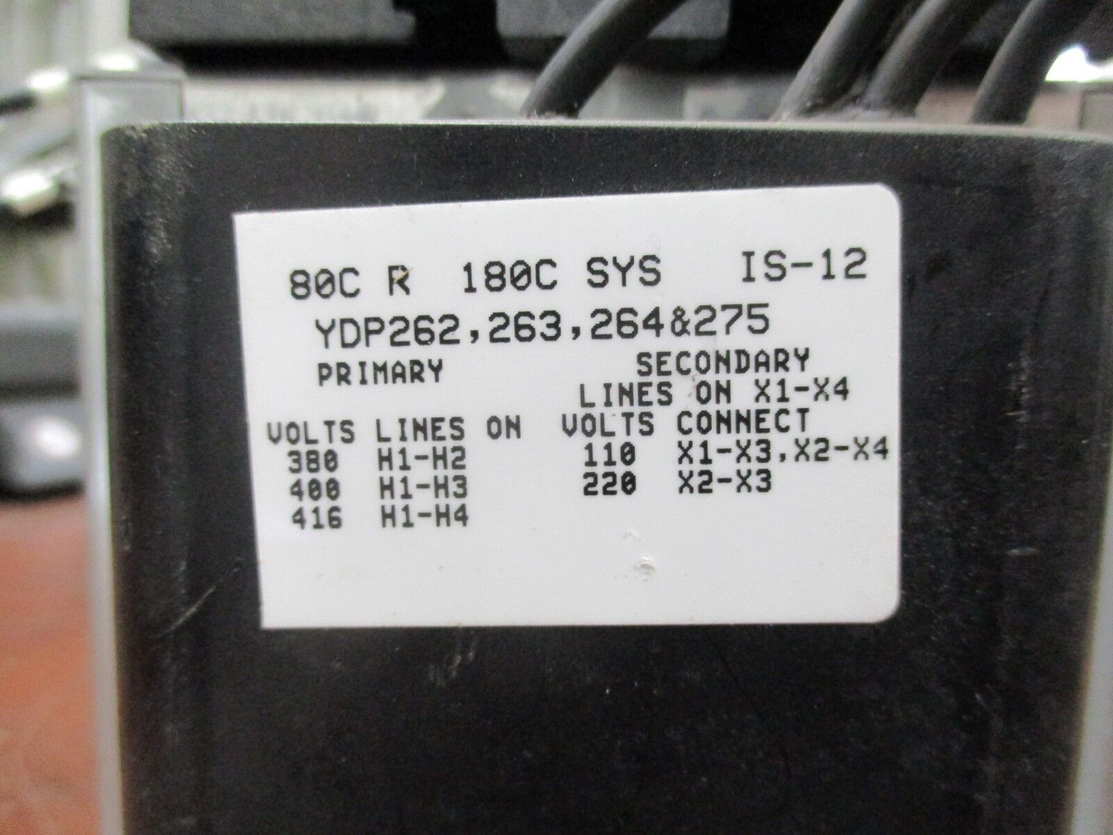 GE Type IP Control Transformer 9T58K0954G30 0.150KVA Pri: 416V Sec: 220V Used