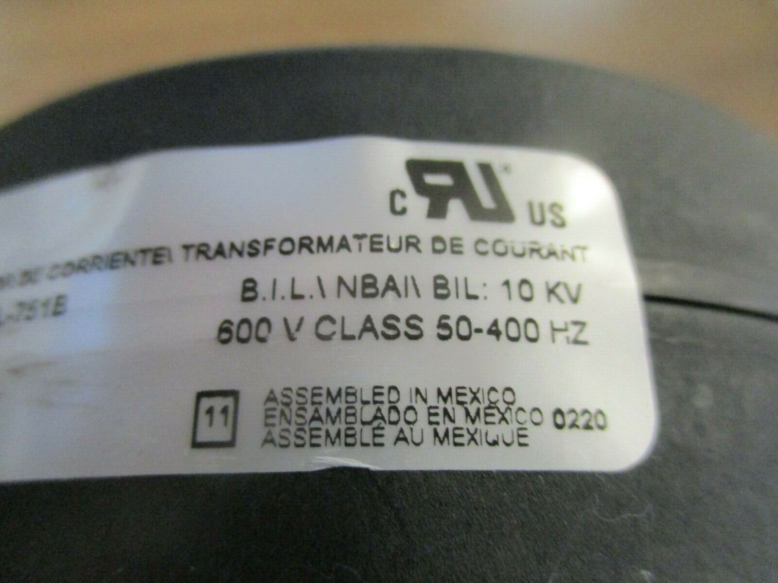 Square D Current Transformer 7RL-751B Ratio 750:5A 600V 50-400Hz Used