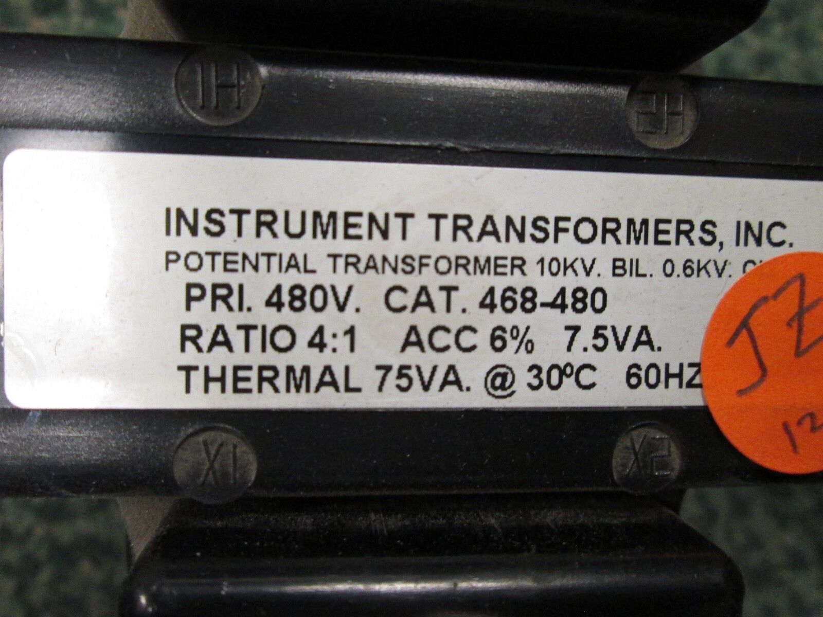 Instrument Transformers Potential Transformer 468-480 Pri 480V 4:1 Ratio 7.5VA