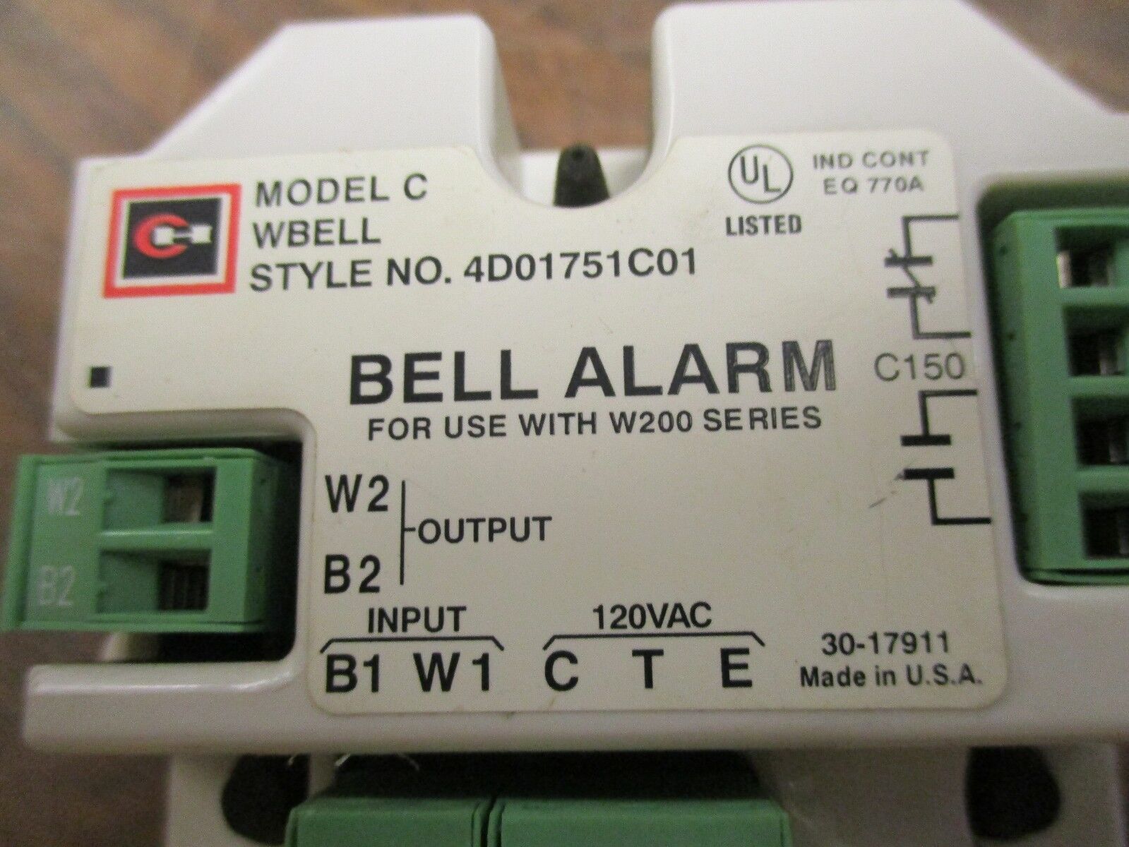 Cutler-Hammer Bell Alarm 4D01751C01 Rev. 6 120VAC Used