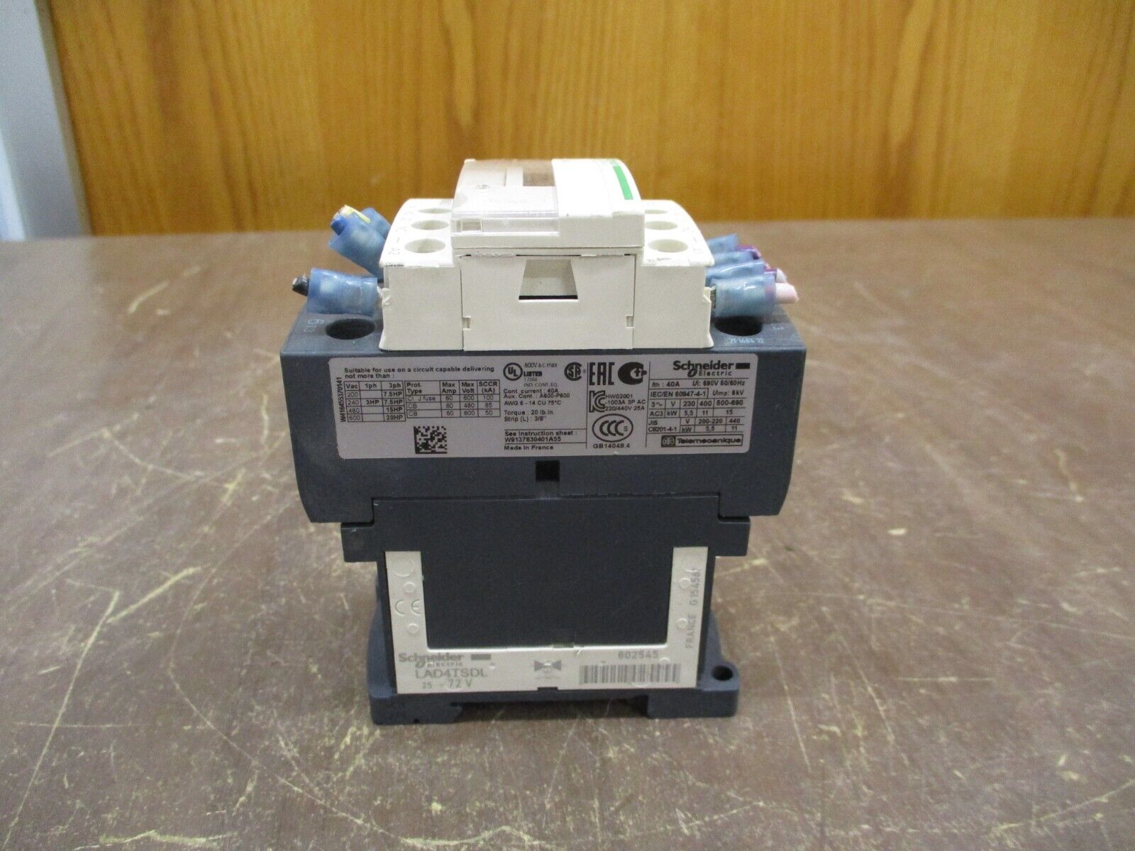 Schneider Electric Contactor LC1D25ED 48VDC Coil 25A Used