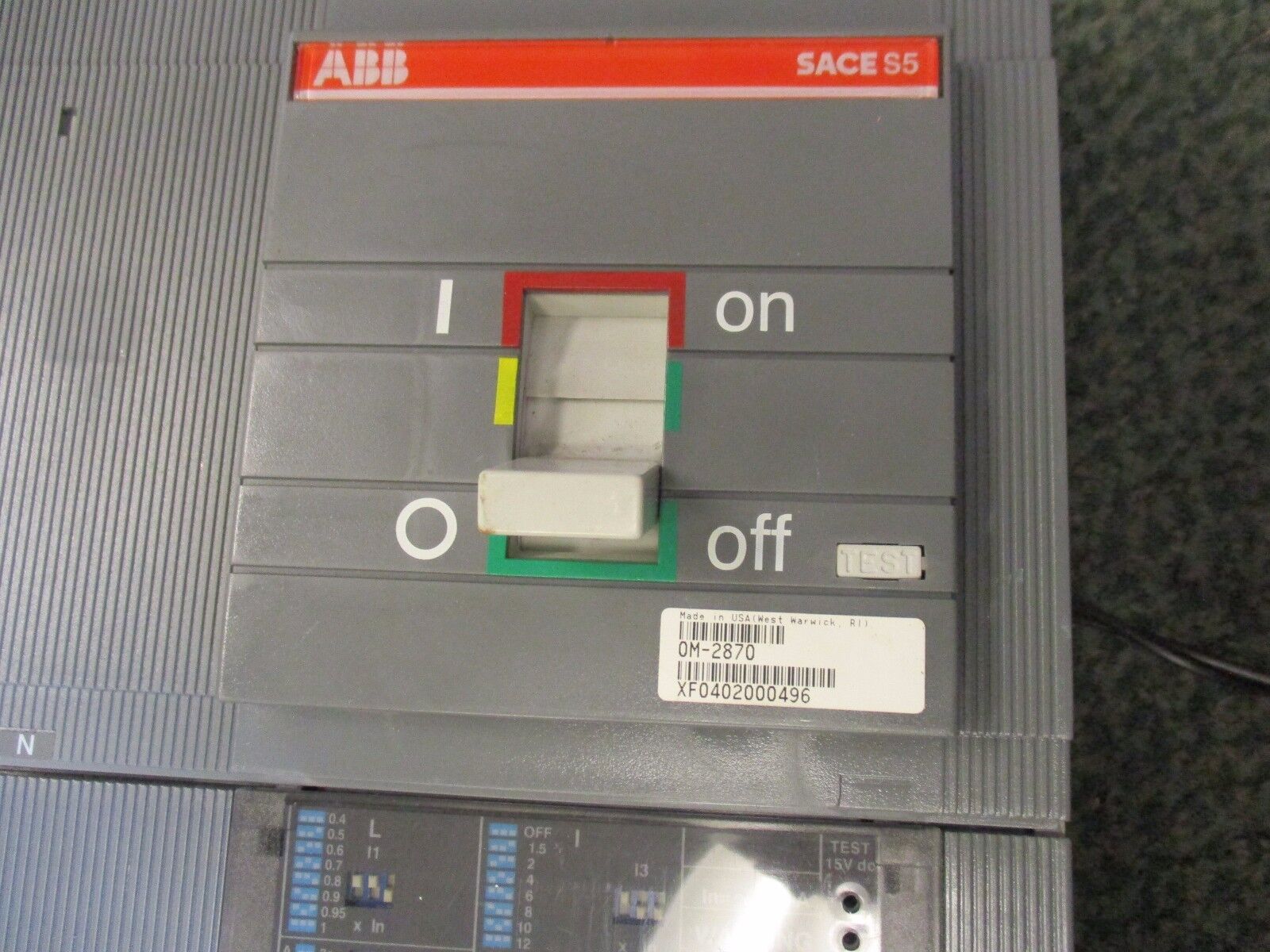 ABB SACE S5N Circuit Breaker w/Aux Switch PR211 400A 600V 4P Used