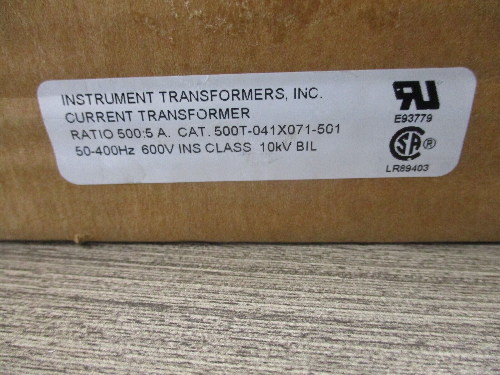 Instrument Transformers Current Transformer 500T-041X071-501 Ratio 500:5A 600V