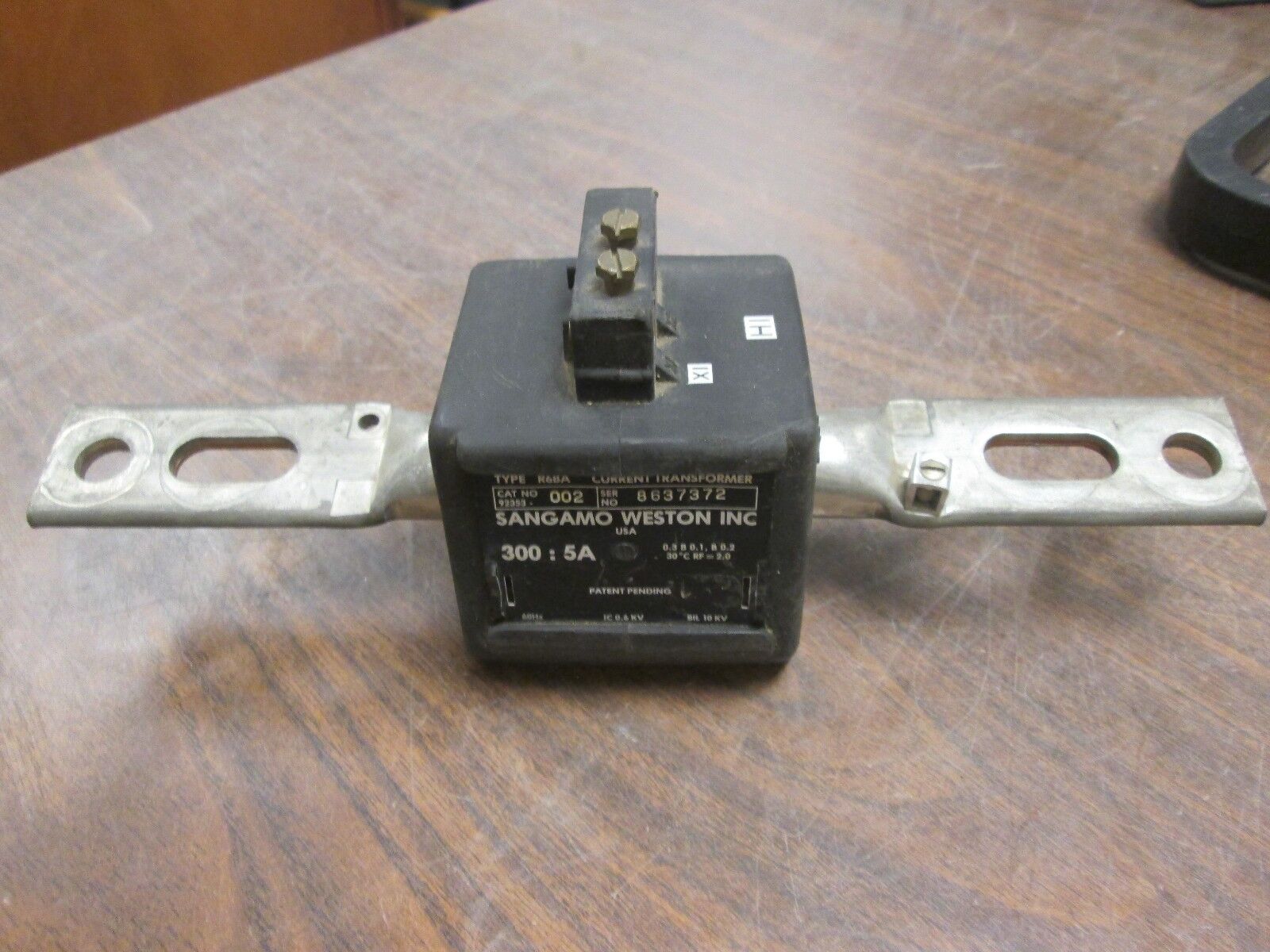 Sangamo Weston Type R6BA Current Transformer 92353-002 10KV BIL 300:5A Ratio