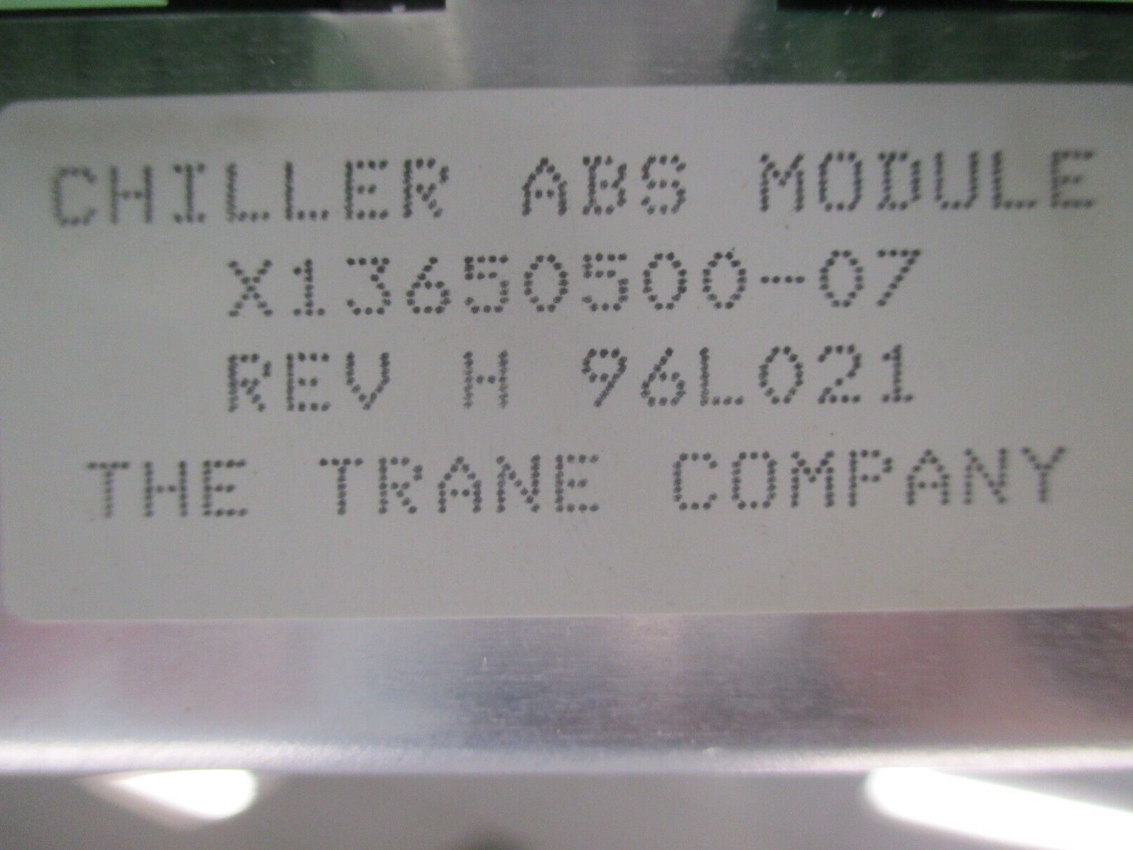 Trane Chiller ABS Module X13650500-07 Rev. H Used