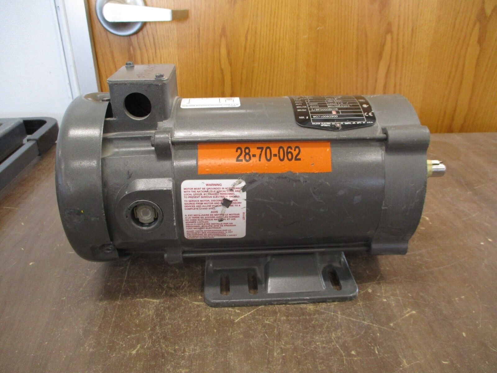 Baldor Type 3428P DC Motor CDP3440 0.75HP 1800RPM 90V 7.6A 56C Frame Used