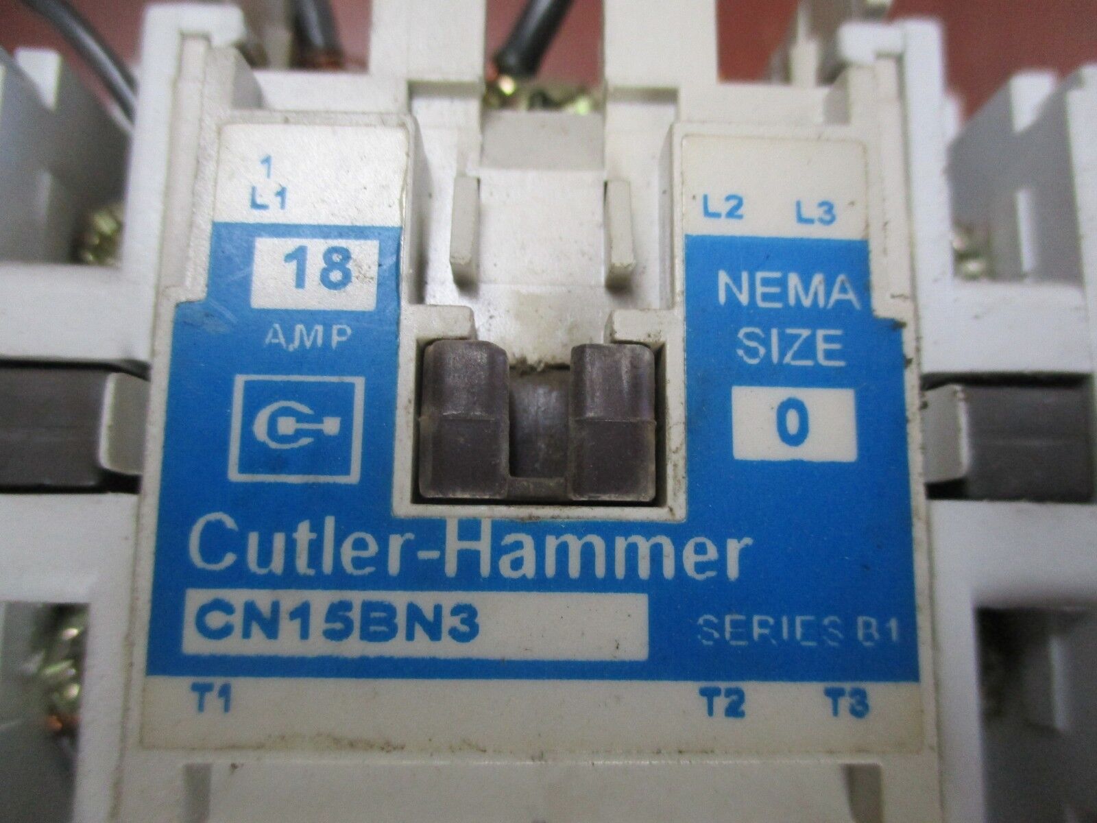 Cutler-Hammer Size 0 Contactor CN15BN3 24V Coil 18A 600V w/ (2) Aux Contact Used