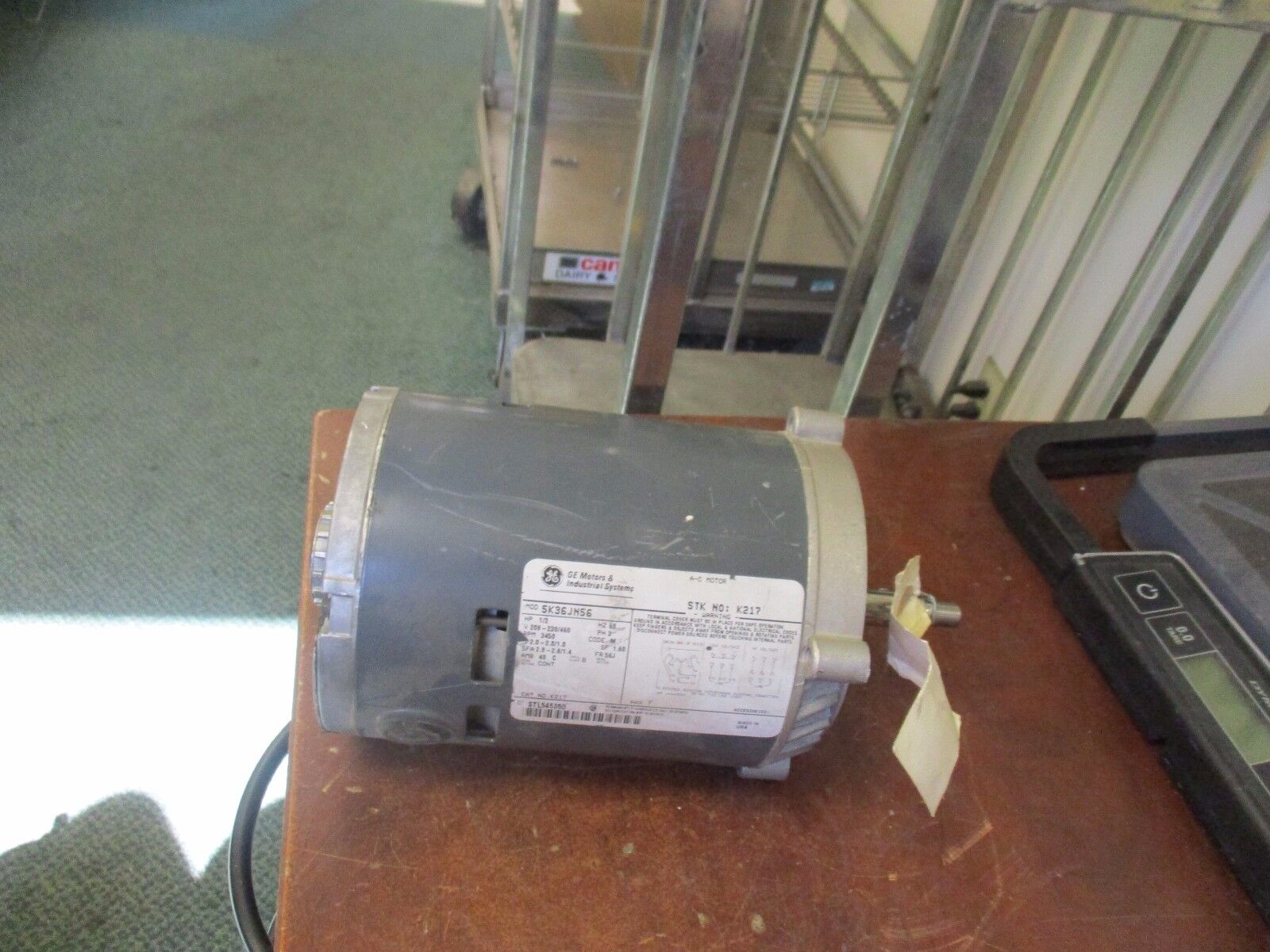 GE Motor 5K36JN56 1/2HP 3450RPM 208-230/460V 2.0-2.0/1.0A New Surplus