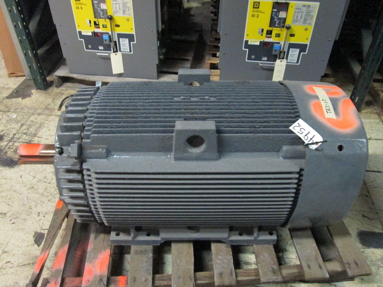 GE Motor 5K6449SS308 100HP 1200RPM 449T Frame 2300V 24.9A Refurbished