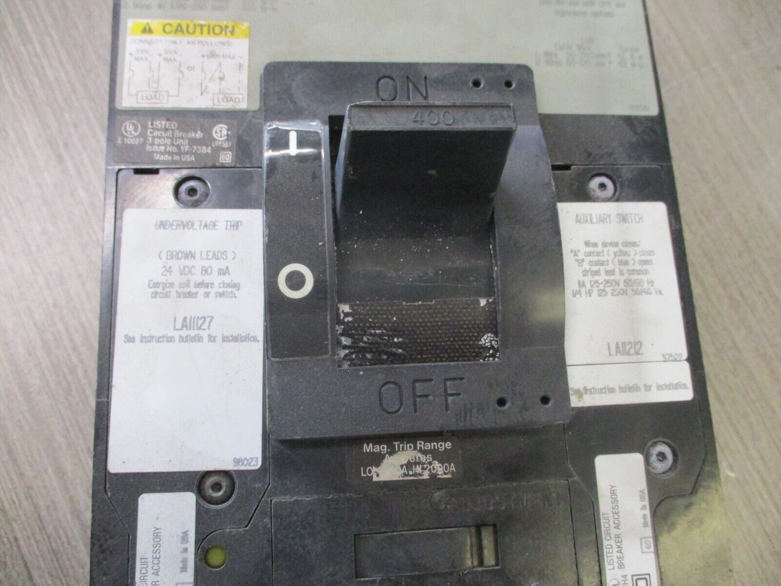 Square D Circuit Breaker LHL3640030DC1616 400A 500VDC 3P