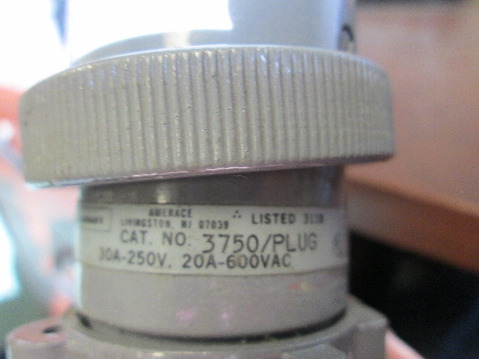 Russellstoll Plug 3750 30A@250V 20A@600V 3W Used