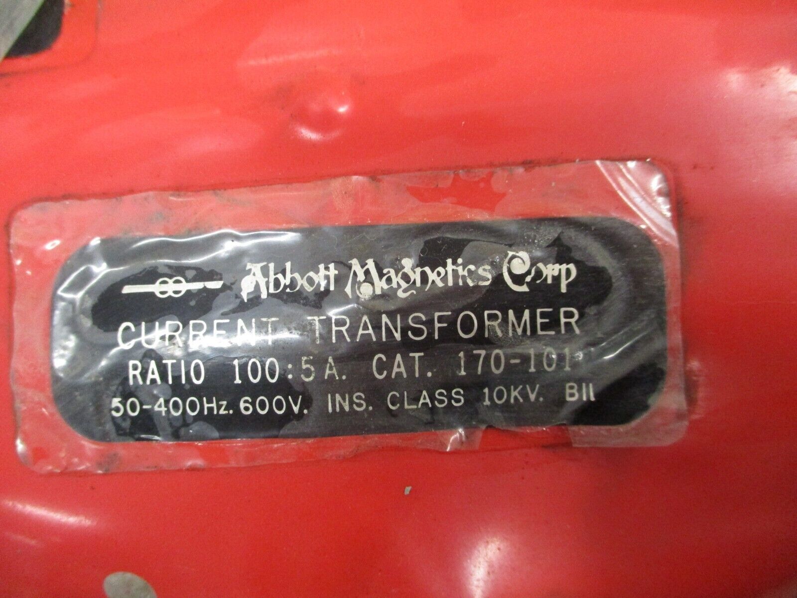 Abbott Magnetics Current Transformer 170-101 Ratio 100:5A 50-400Hz 600V 10kV BIL