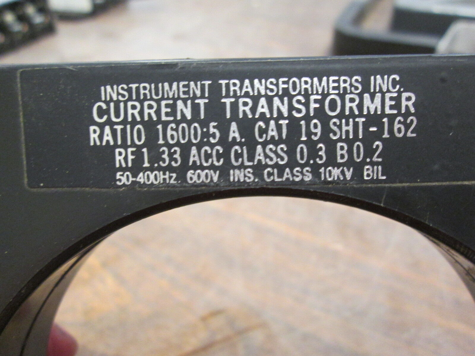 Instrument Transformers Current Transformer 19 SHT-162 Ratio 1600:5A 600V Used