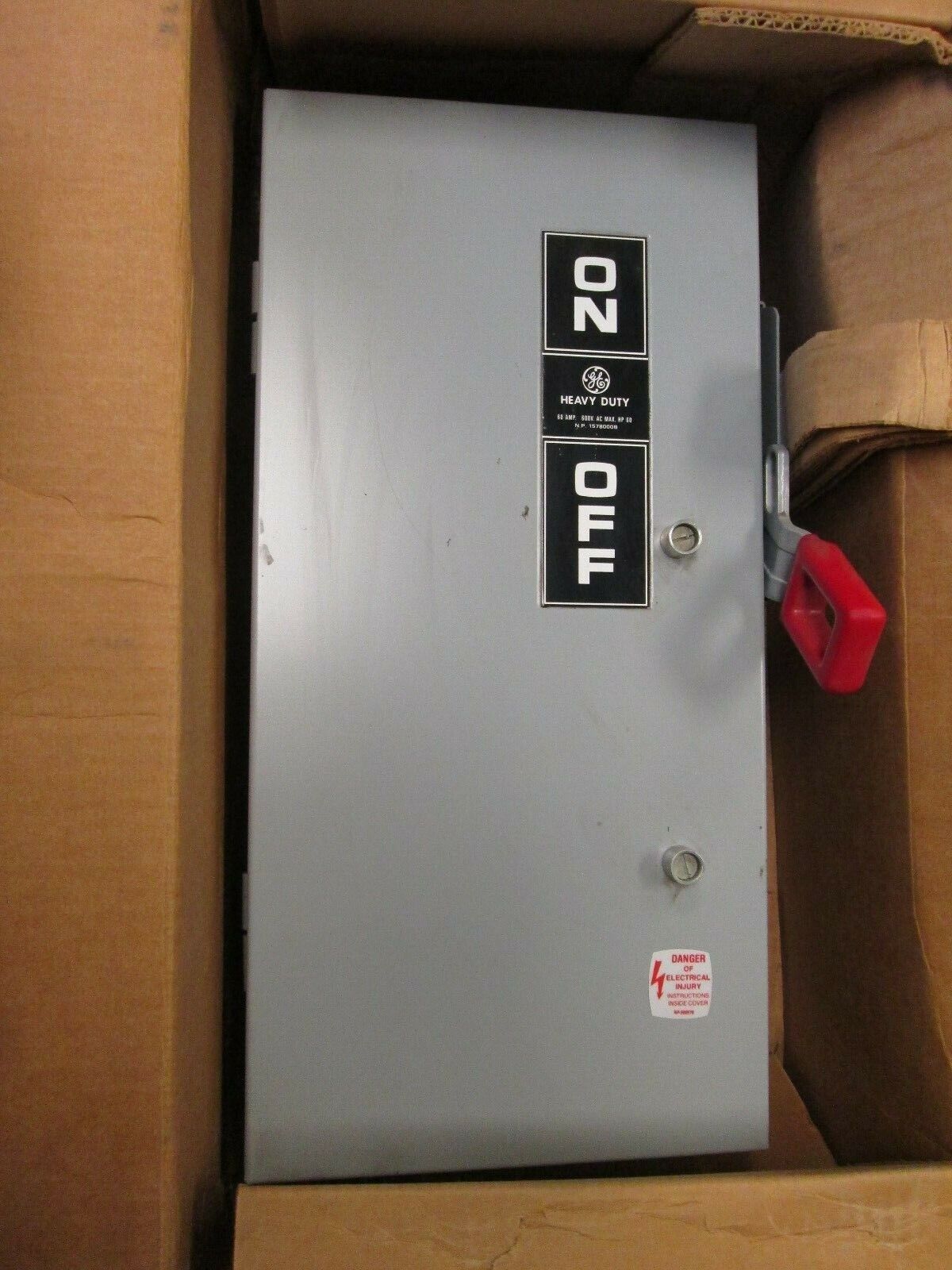 GE Nema 12 Non-fusible Safety Switch THN3362J 60A *Bent Door* New Surplus