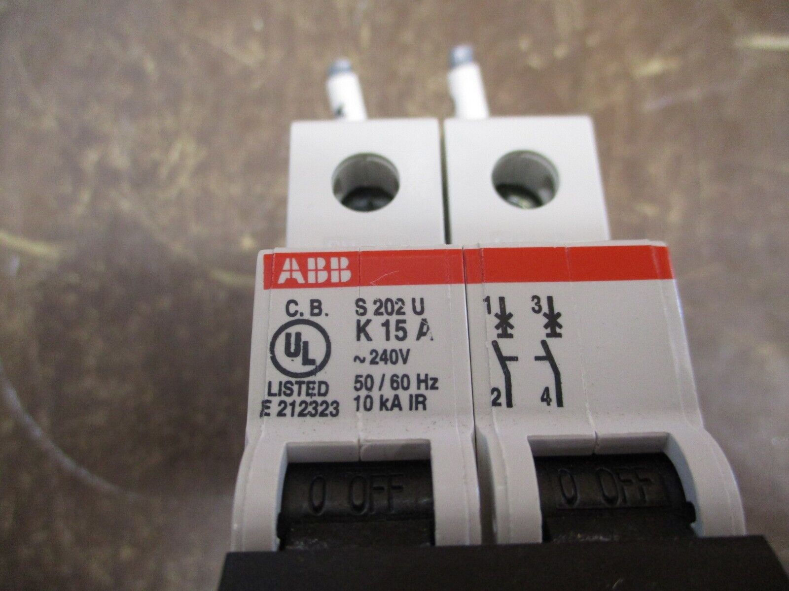 ABB Circuit Breaker S 202 U K15A 15A 240V 2P Used