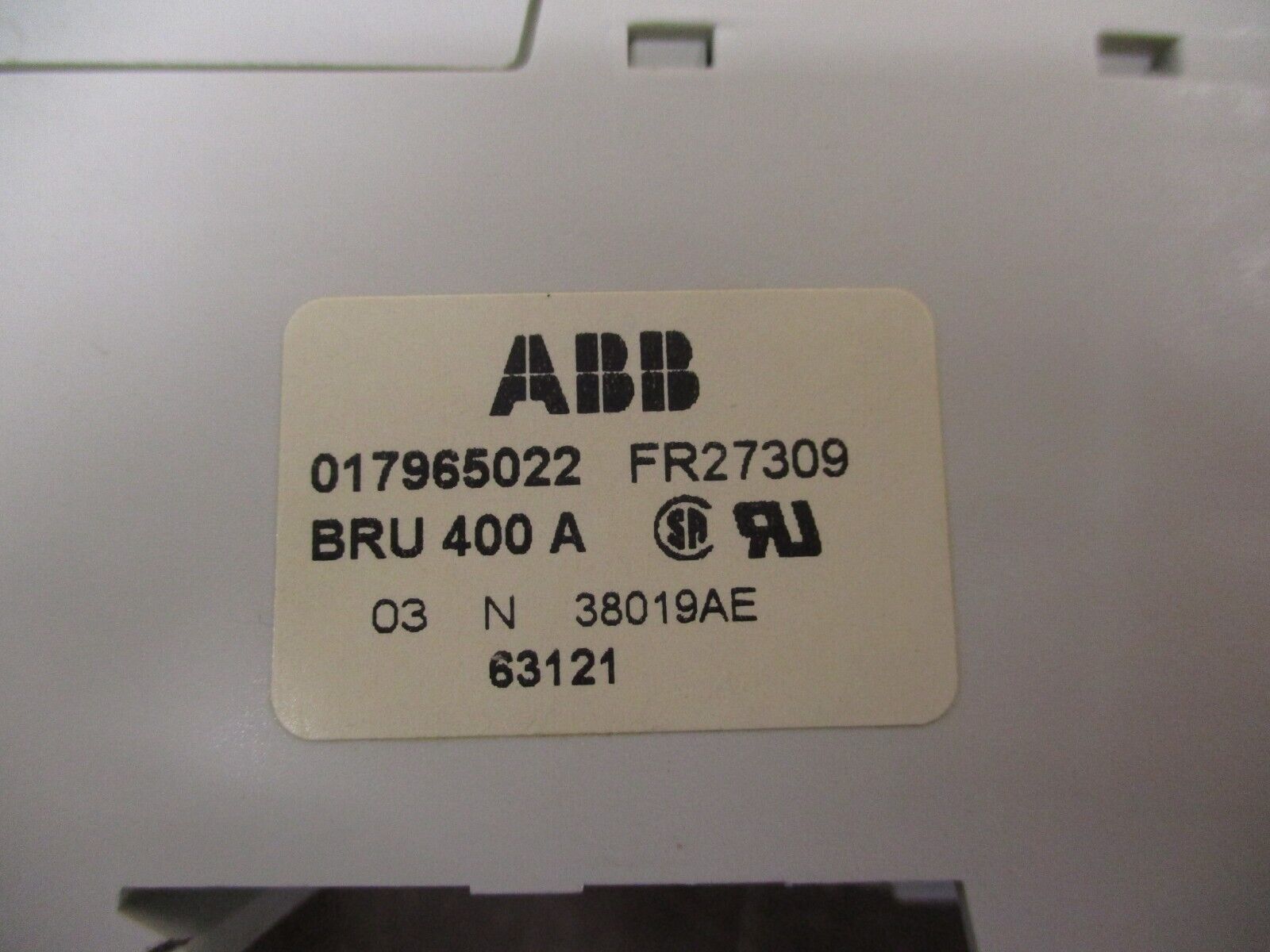 ABB BRU Terminal Block 017965022 FR27309 400A Used