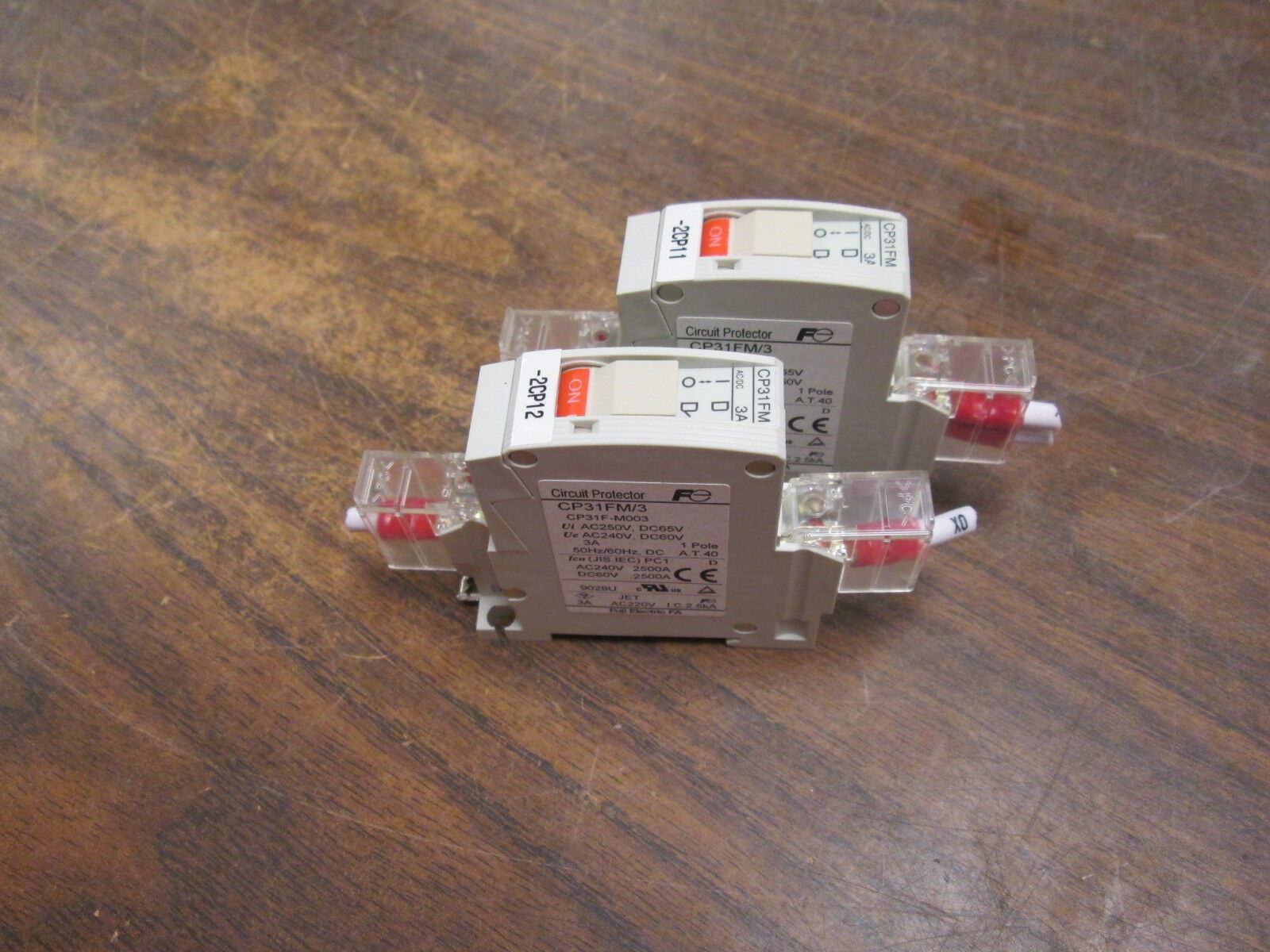 Fuji Electric Circuit Protector CP31FM/3 3A 1P 240V *Lot of 2* Used