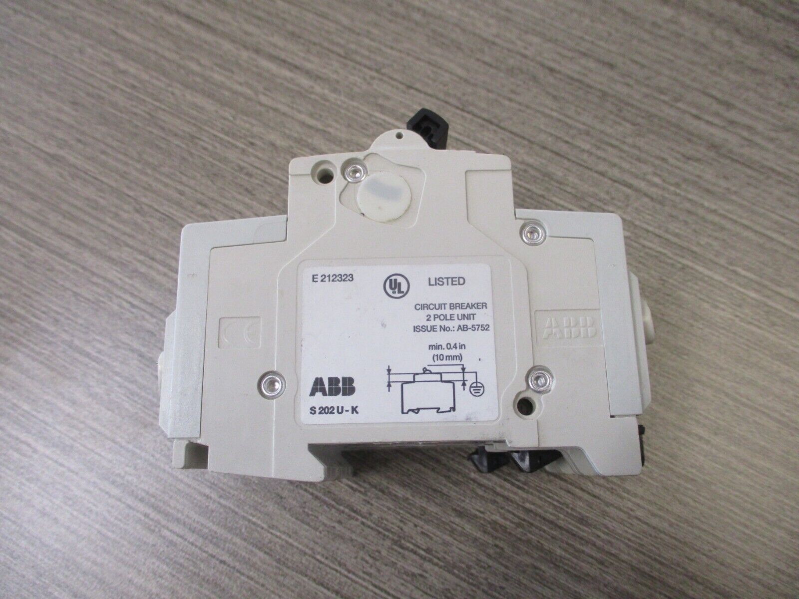 ABB Circuit breaker w/Adderpole S202UKGA 240V 6A 3P used