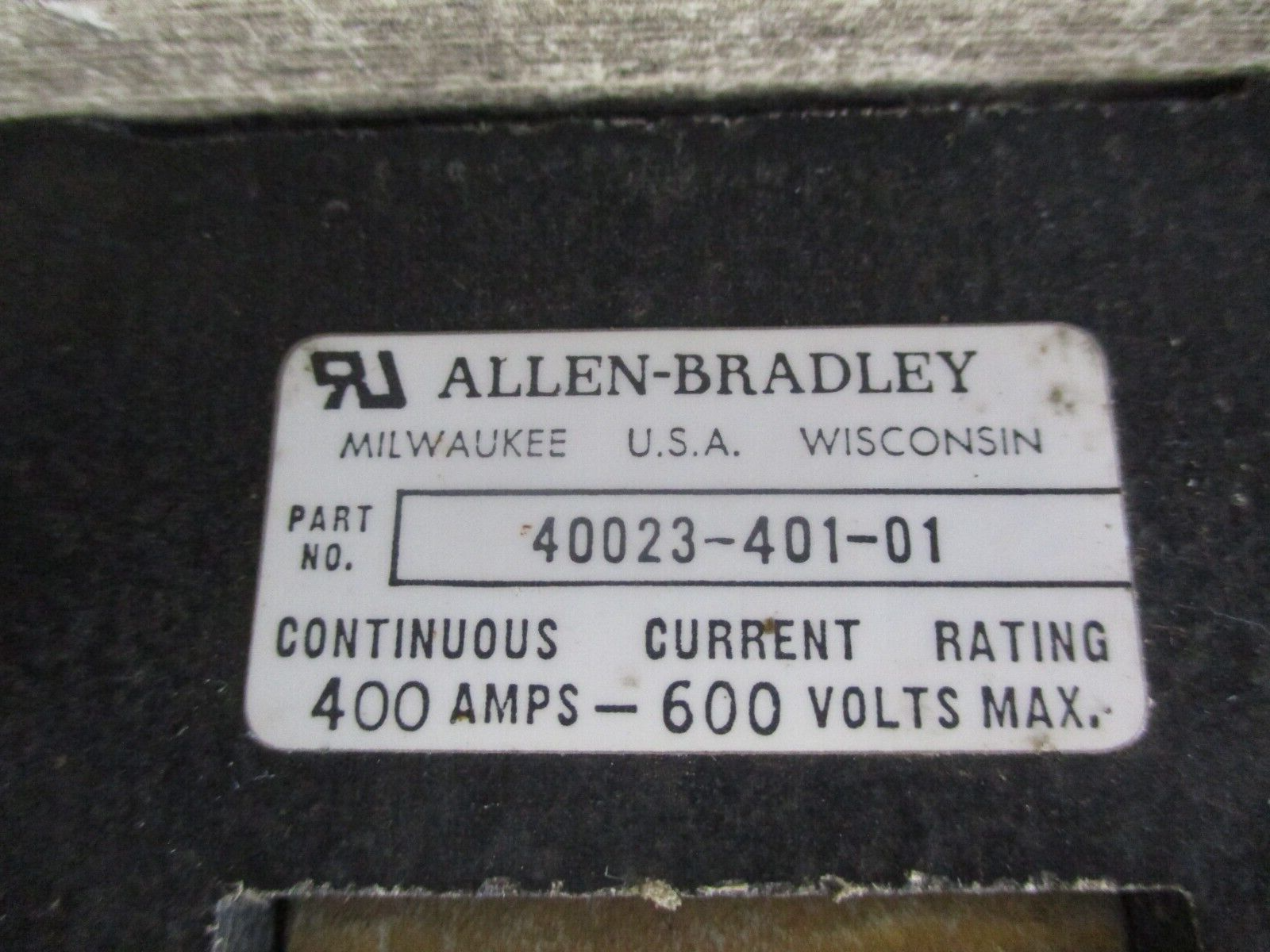 Allen-Bradley Fuse Holder Set 40023-401-01/40023-401-02 400A 600V