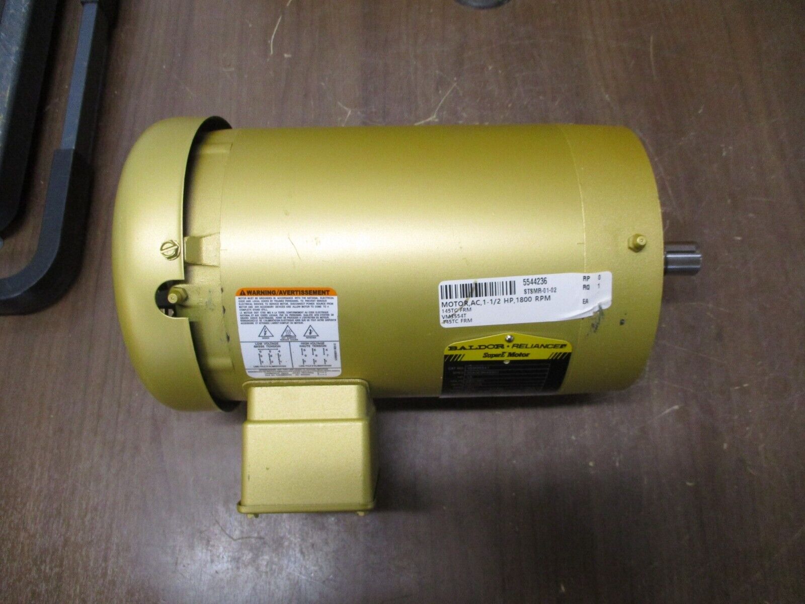 Baldor Motor VEM3554T 1.5HP 230/460V 4.4/2.2A 1800RPM 3Ph 60Hz New Surplus