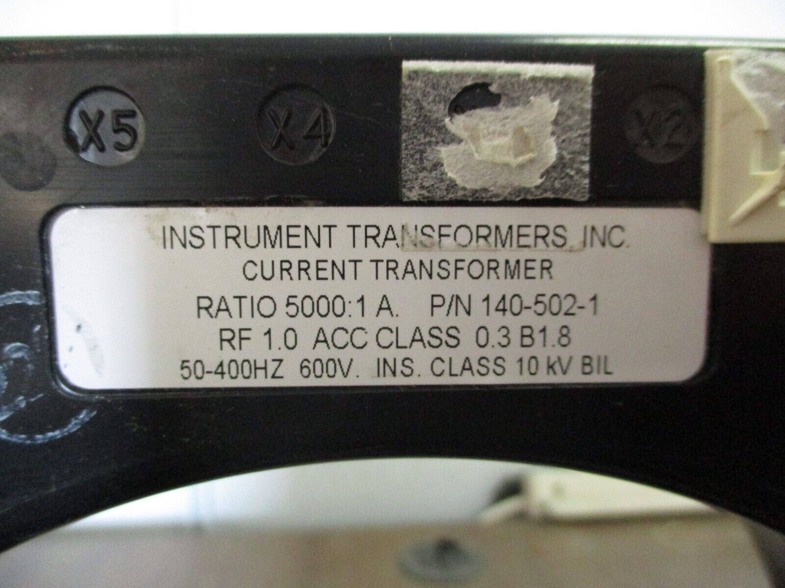 Instrument Transformers Current Transformer 140-502-1 Ratio 5000:1A 600V Used