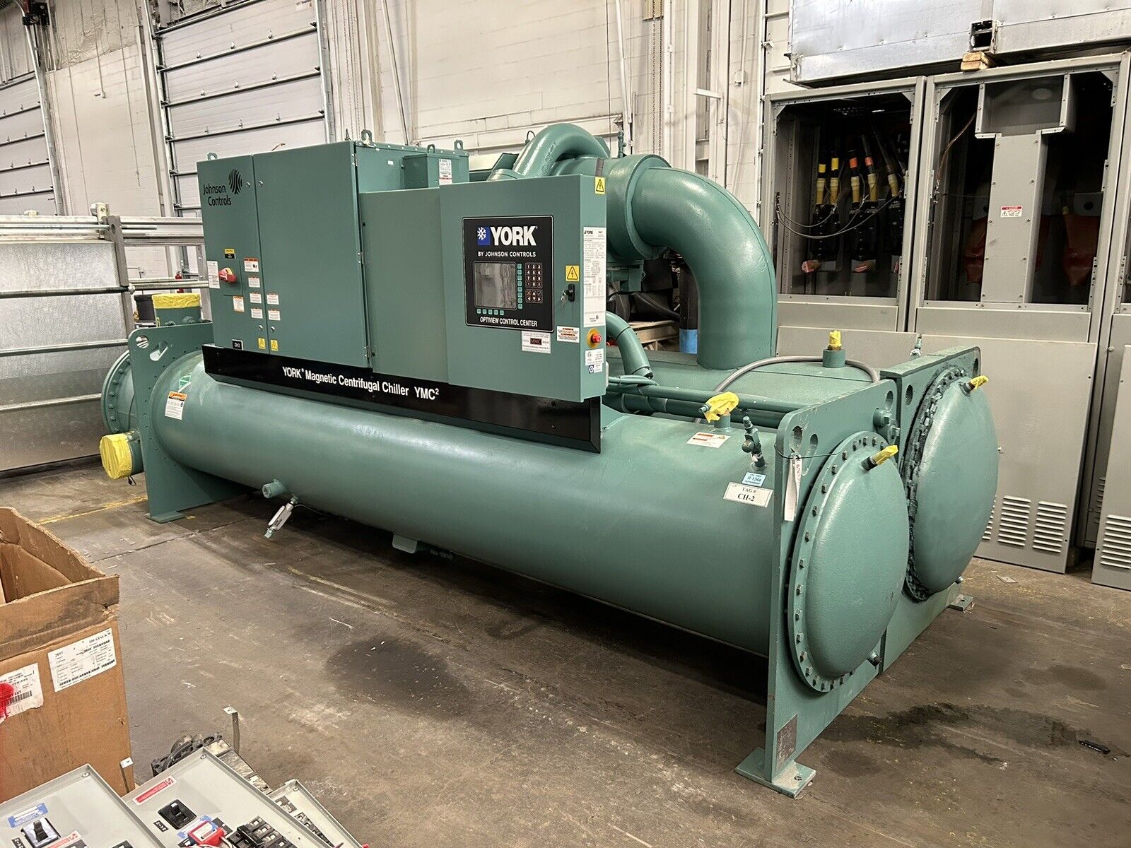 York YMC2 Water Cooled Chiller 450 Ton, 460V 16,747 Hours Used