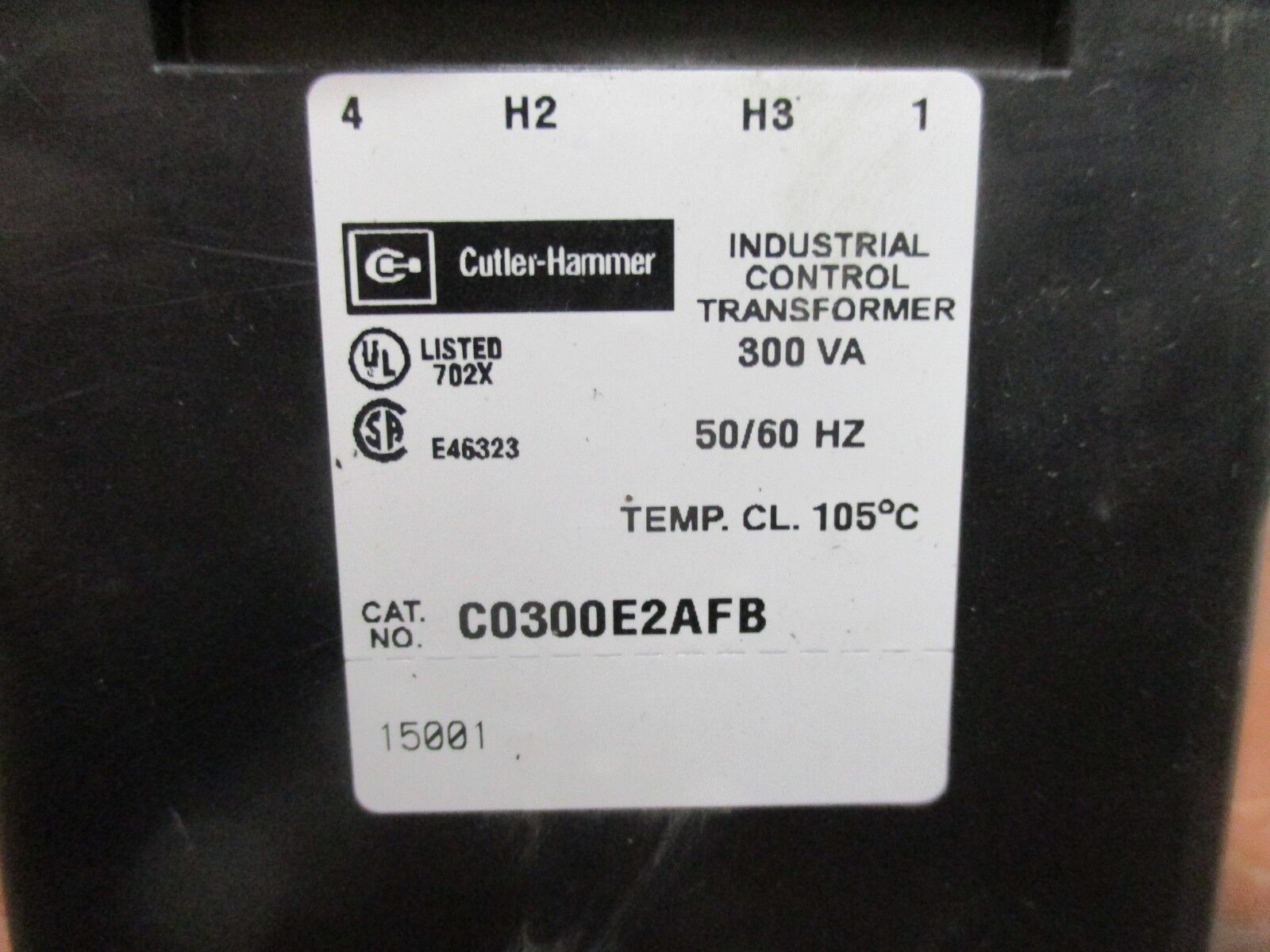 Cutler-Hammer Control Transformer C0300E2AFB 300VA Pri: 240/480V Sec: 120V Used