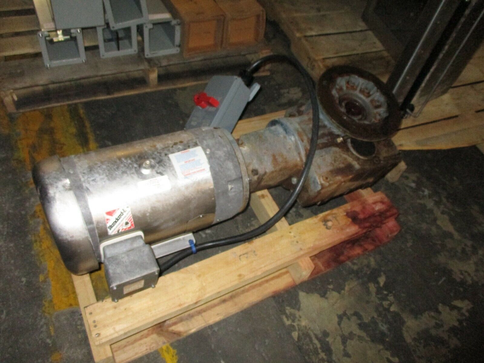 Baldor Stainless Steel Motor w/ Gear CSWDM37101 / KAF77AM213-KS 7.5HP 1800RPM