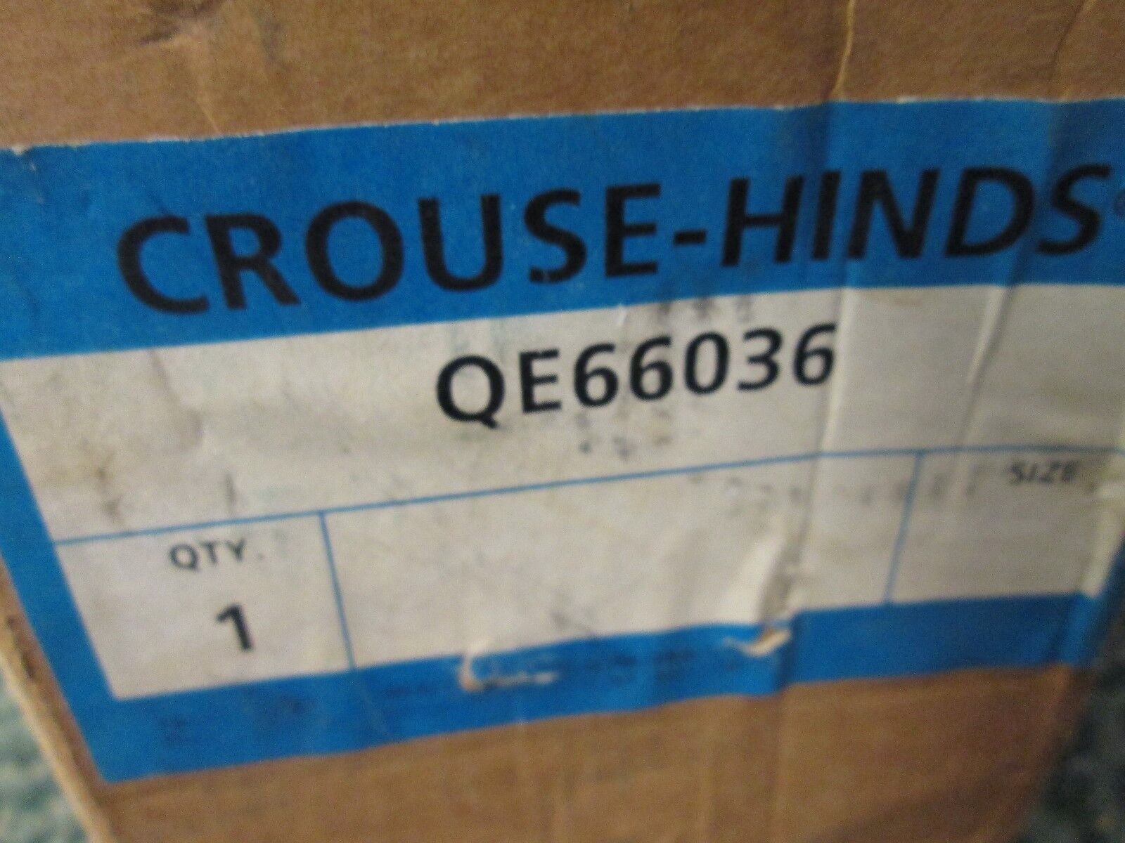 Crouse-Hinds Receptacle QE66036 60A 600V New Surplus