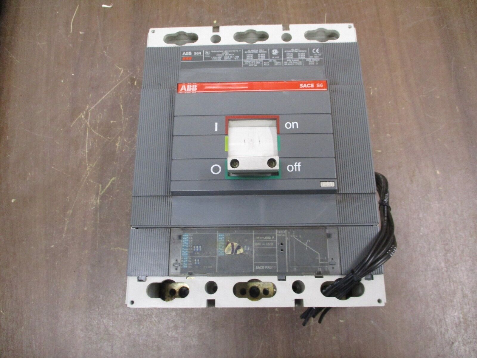 ABB SACE S6 Circuit Breaker S6N PR211 600 600A 600V Used