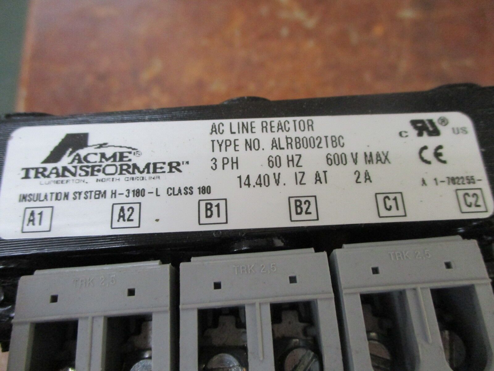 Acme Transformer Transformer ALRB002TBC 3Ph 60Hz 600V 14.40V IZ @ 2A Used