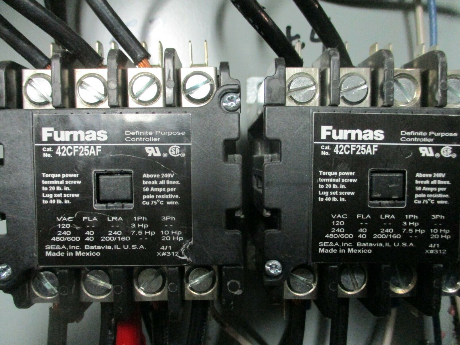 Furnas Enclosed Reversing Contactor 42CF25AF 40A 600V Type 1 Enclosure Used