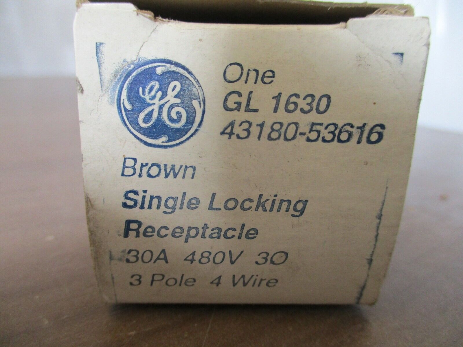 GE Locking Receptacle GL 1630 30A 480V 3P 4W Brown New Surplus