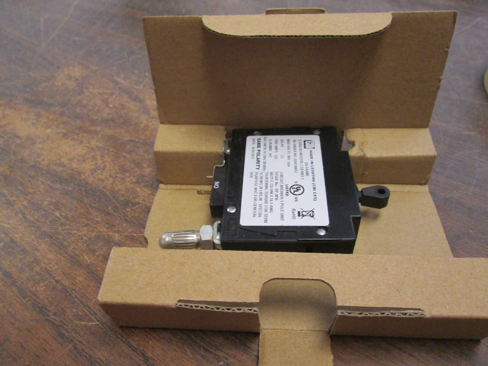 CBi DC Circuit Breaker D-DA3CA1-ND1ZXBL-CSK100X-1 100A 80VDC 1P New Surplus