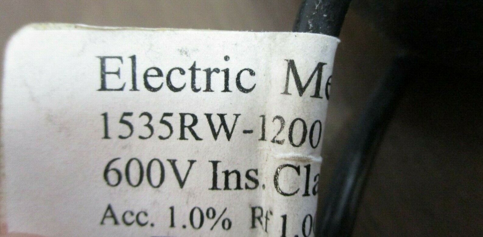 Electric Metering Corp. Current Transformer 1535RW-1200 Ratio 1200:5A 600V Used