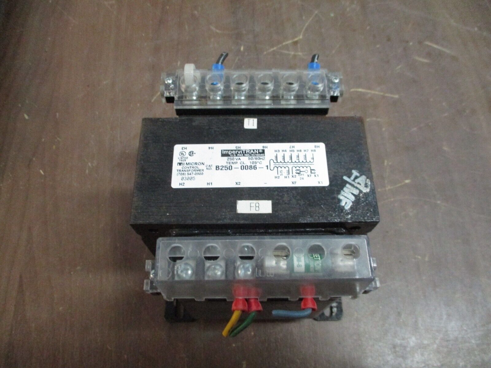 Micron ImperviTRAN Control Transformer B250-0086-1 250VA Pri: 208-480V Sec: 600V