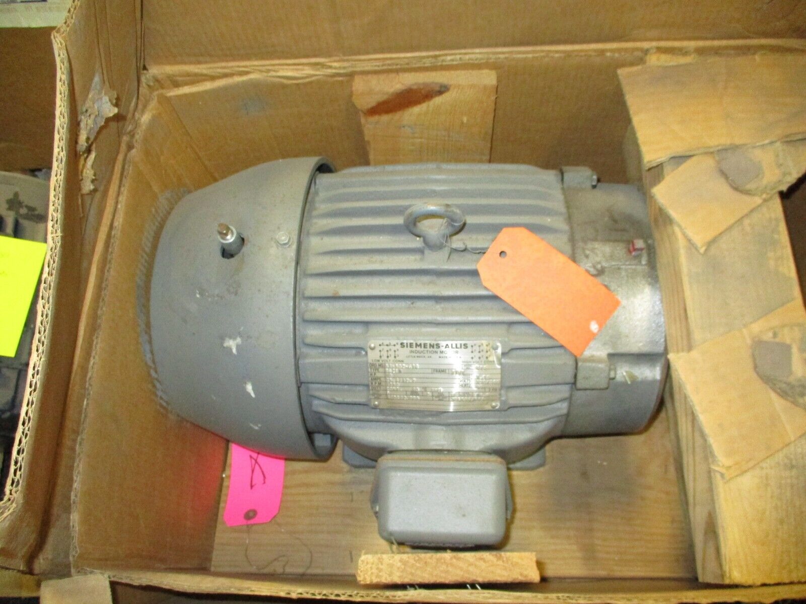 Siemens-Allis Induction Motor 51-502-614 10HP 1800RPM 230/460V 25.4/12.7A 60Hz