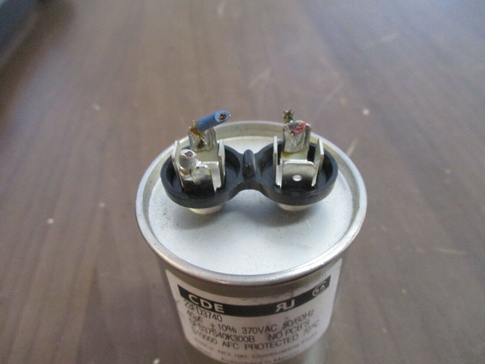 CDE Capacitor 23FD3740 40uF 370VAC 50/60Hz Used