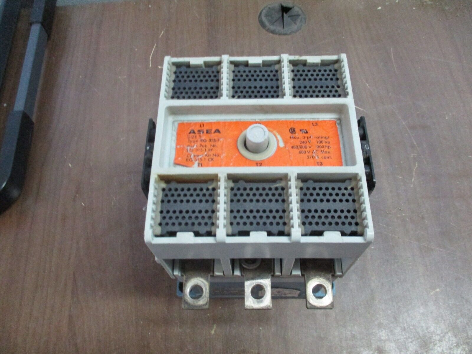 Asea Size 5 Contactor EG 315-1 270A 600V 110-120V Coil Used