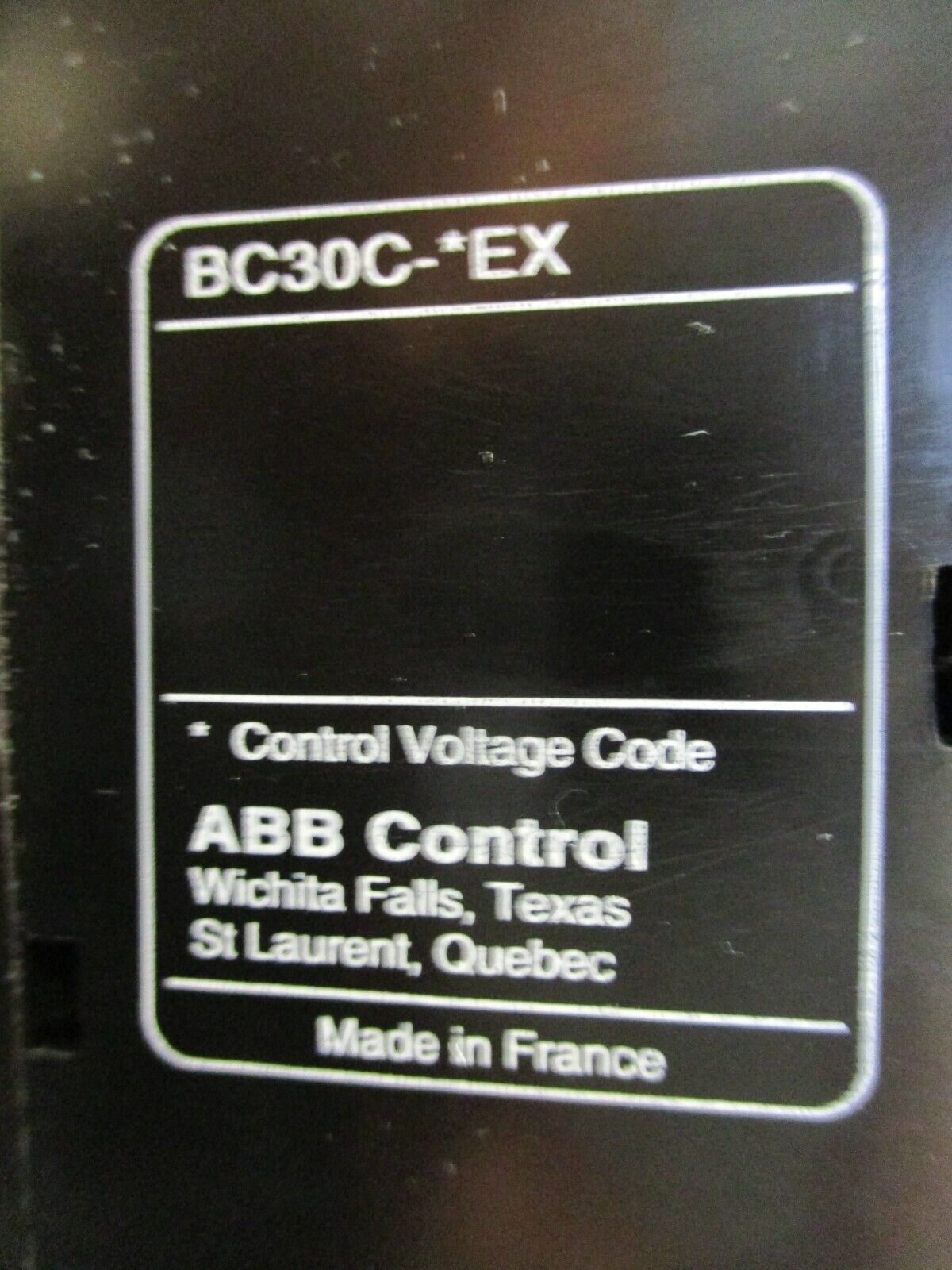 ABB Contactor BC30C-*EX 24VDC 45A 600V Used