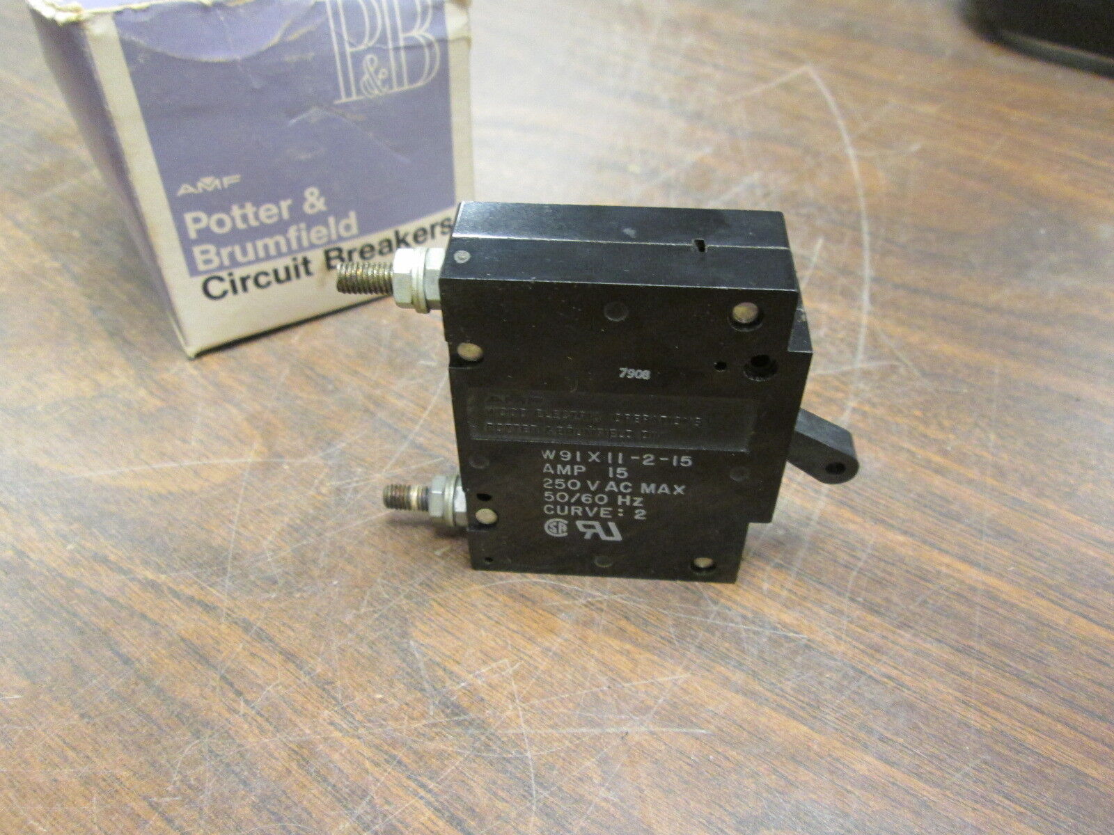 Potter & Brumfield Circuit Breaker W91X11-2-15 15A 1P 250V New Surplus