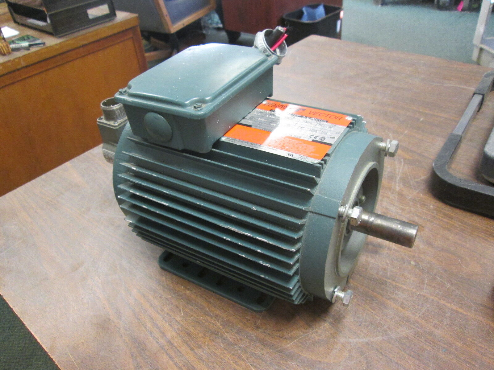 Reliance AC Motor w/ Encoder P14A5803P-AC 1HP 1736RPM FR:WC143TC 230/460V Used