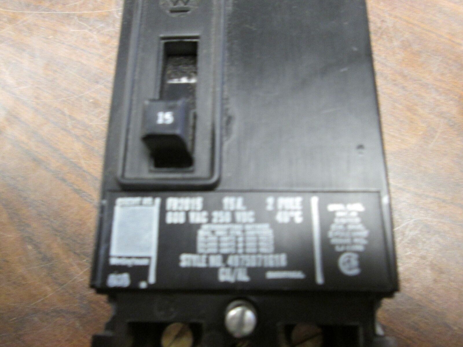 Westinghouse Circuit Breaker FB2015 15A 600V 2P New Surplus